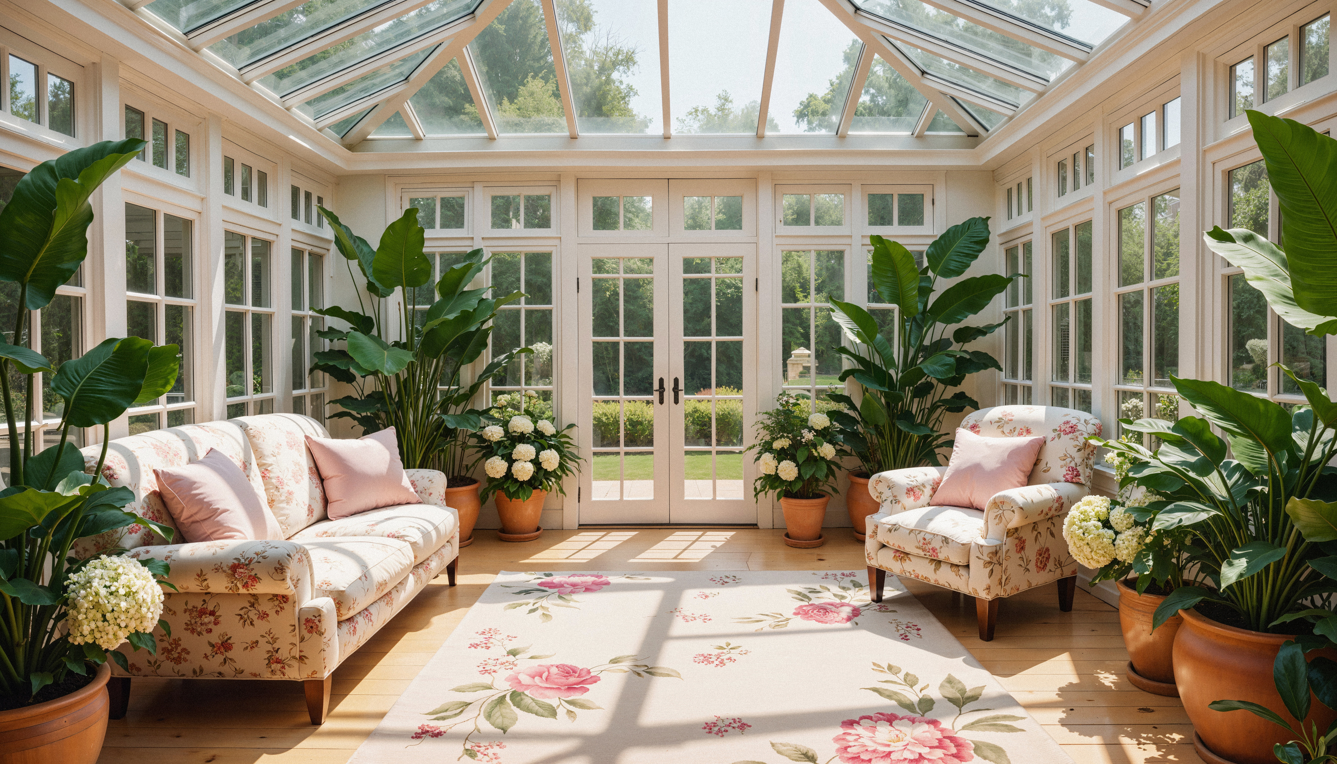 What Is A Gable Conservatory? (And What Does It Cost?) 5 elegant-sunroom-with-plants-comfortable-seating.jpg