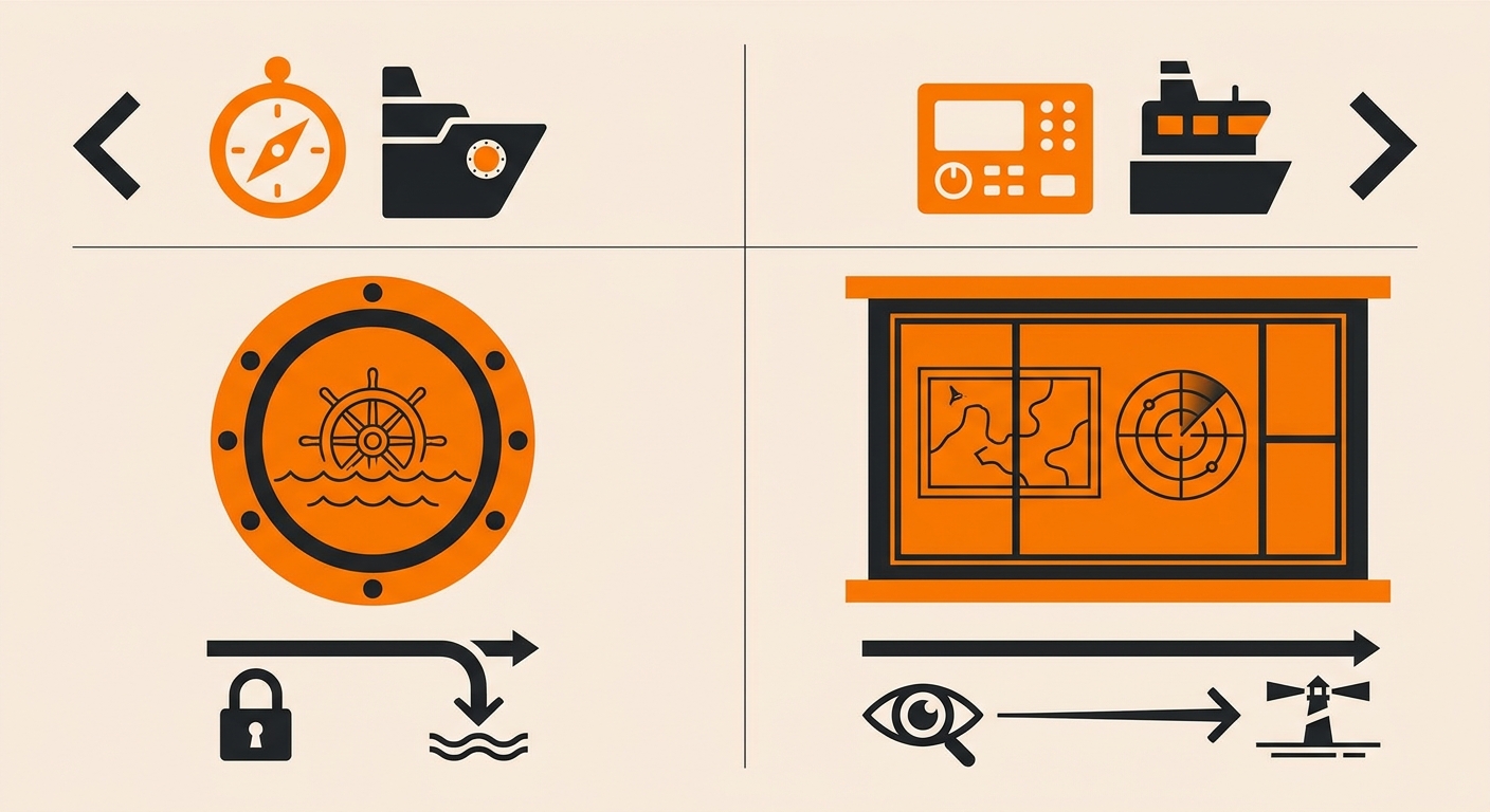 A comparison-style image showing different types of ship windows used on marine vessels, such as round porthole-style and rec