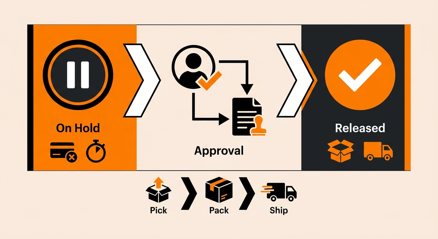 A clean dashboard interface showing an ecommerce order marked as